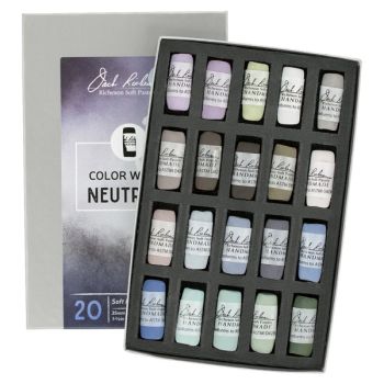Richeson Hand-Rolled Soft Pastels Set of 20 Color Wheel: Neutrals