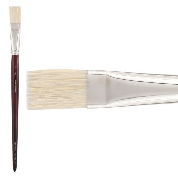 New York Central Munich Premier Bristle Blend Brush, Flat Size #12 