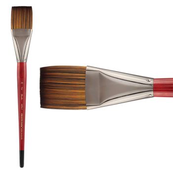 Staccato MPM-F Long Handle Synthetic Artist Brush, Flat #20