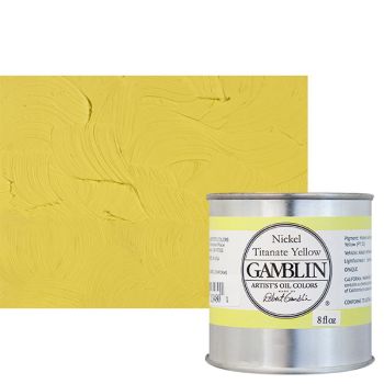 Gamblin Artist's Oil Color 8 oz Can - Nickel Titanate Yellow 