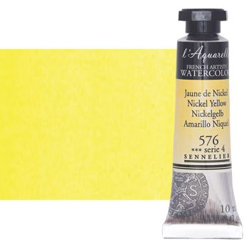 Sennelier l'Aquarelle Artists Watercolor - Nickel Yellow, 10ml Tube
