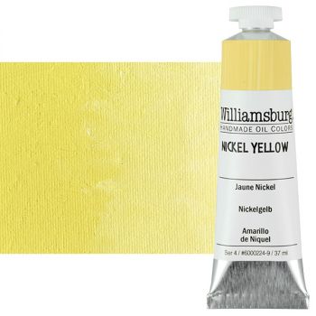 Williamsburg Handmade Oil Paint - Nickel Yellow, 37ml Tube