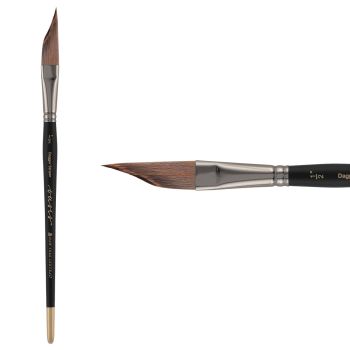 New York Central Oasis Synthetic Brush Short Handle, 1/2" Dagger Striper