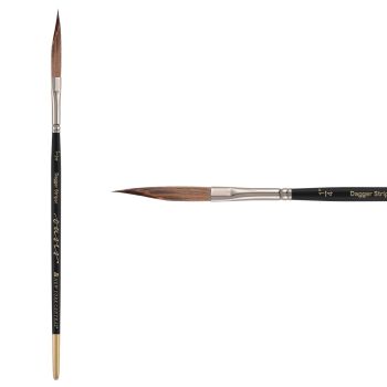 New York Central Oasis Synthetic Brush Short Handle, 1/4" Dagger Striper