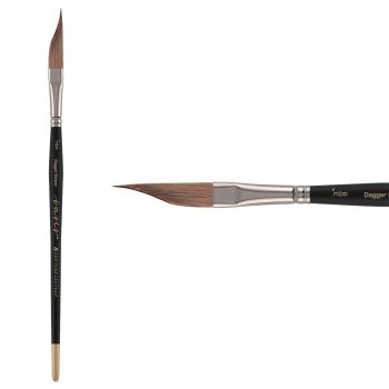 New York Central Oasis Synthetic Brush Short Handle, 3/8" Dagger Striper