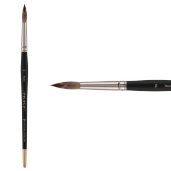 New York Central Oasis Synthetic Brush Short Handle, Size #10 Round