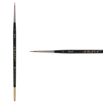 New York Central Oasis Synthetic Brush Short Handle, Size #2 Round