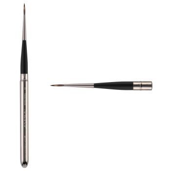 New York Central Oasis Synthetic Brush Short Handle, Size #2 Travel Round