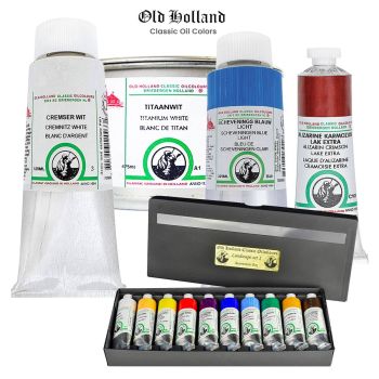 Utrecht Artists' Oil Paint Set, Deluxe Wood Box & Easel Kit - Set