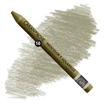 Caran d'Ache Neocolor II Water-Soluble Wax Pastels - Olive Brown, No. 039 (Box of 10)