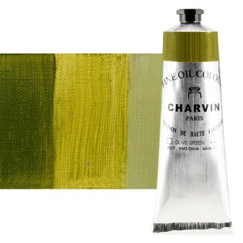 Charvin Fine Oil Paint, Olive Green - 150ml