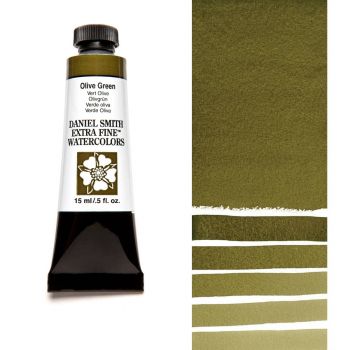 Daniel Smith Extra Fine Watercolors - Olive Green, 15 ml Tube