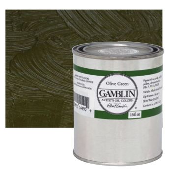 Gamblin Artists Oil - Olive Green, 16oz Can