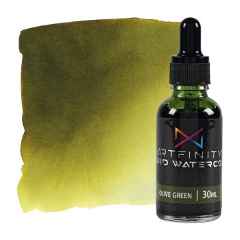 Artfinity Liquid Watercolor - Olive Green, 30ml Bottle