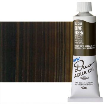 Holbein Duo Aqua Water-Soluble Oil Color 40 ml Tube - Olive Green