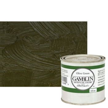 Gamblin Artists Oil - Olive Green, 8oz Can