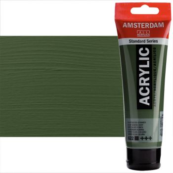 Amsterdam Standard Series Acrylic Paints - Olive Green Deep, 120ml