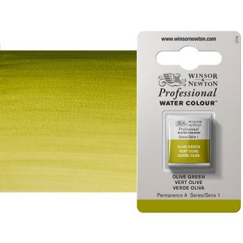 Winsor & Newton Professional Watercolor Half Pan - Olive Green