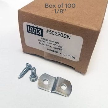 1/8" OOK Canvas Off-set Clips with Screws Box of 100 