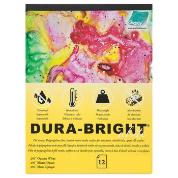 Grafix .010 Dura-Bright Pad Opaque White 9X12 12-Sheet 