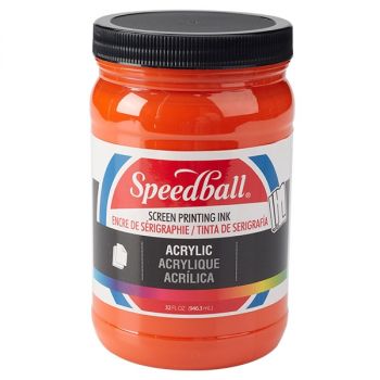Orange 32oz Jar Speedball Acrylic Screen Printing Ink 
