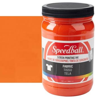 Speedball Fabric Screen Printing Ink 32 oz Jar - Orange