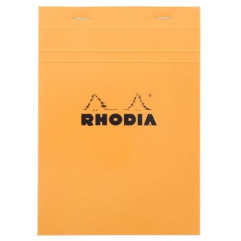 Rhodia Graph Orange Notepad 6 x 8 1/4 in Top Staple 80-Sheet