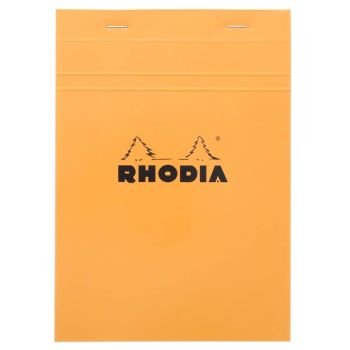 Rhodia Graph Orange Notepad 8-1/4 x 11-3/4 in Top Staple 80-Sheet 