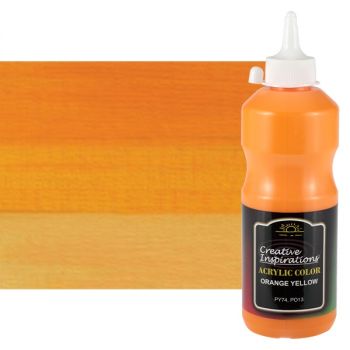 Creative Inspirations Acrylic Paint, Orange Yellow 500ml Bottle