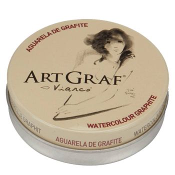 Viarco ArtGraf Water-Soluble Graphite Pan, 20 Gram Tin
