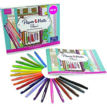 Paper Mate Flair Pen Fabulous Closets Coloring Kit