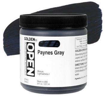 GOLDEN Open Acrylic Paints Payne's Gray 8 oz