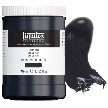 Liquitex Professional Heavy Body Acrylic - Payne's Gray, 32oz Jar