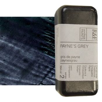 R&F Encaustic Handmade Paint 104 ml Block - Payne's Grey