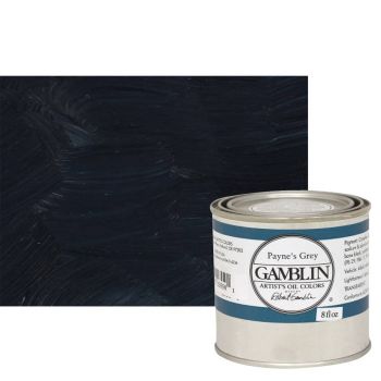Payne's Grey, 8oz Can Gamblin Artists Oil 