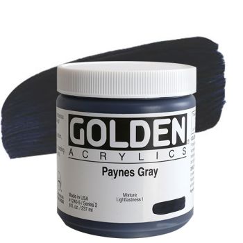 GOLDEN Heavy Body Acrylics - Payne's Grey, 8oz Jar