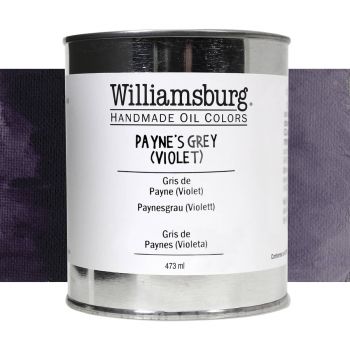 Williamsburg Handmade Oil Paint - Paynes Grey Violet, 473ml Can