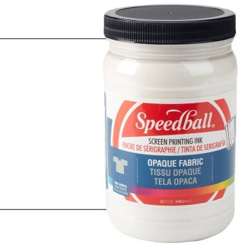 Speedball Opaque Fabric Screen Printing Ink 32 oz Jar - Pearly White
