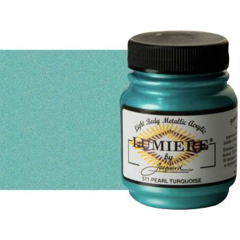Jacquard Lumiere Fabric Color - Pearlescent Turquoise, 2.25oz Jar