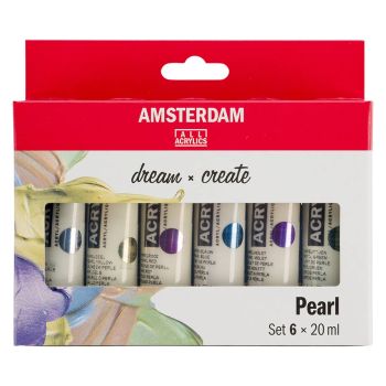 Amsterdam Standard Acrylics 20ml Pearl Colors Set Of 6 Tubes