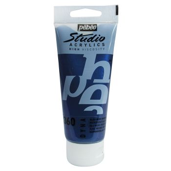 Pebeo Studio High Viscosity Acrylics Iridescent Blue Black 100 ml
