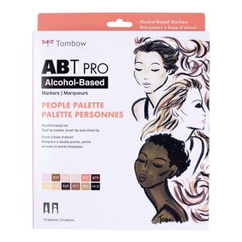 Tombow ABT PRO Marker Set Of 12 People Colors