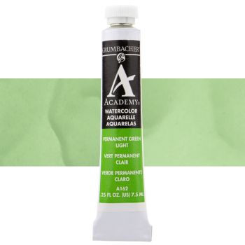 Grumbacher Academy Watercolor 7.5 ml Tube - Permanent Green Light 
