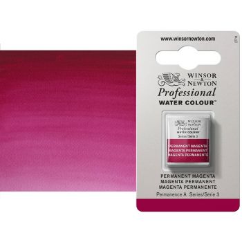 Winsor & Newton Professional Watercolor Half Pan - Permanent Magenta