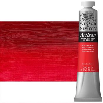 Winsor & Newton Artisan Water Mixable Oil Color - Permanent Rose, 200ml Tube