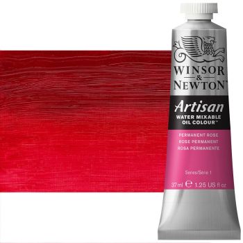 Winsor & Newton Artisan Water Mixable Oil Color - Permanent Rose, 37ml Tube