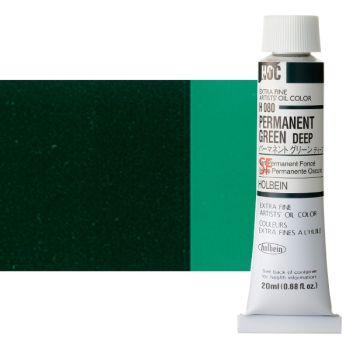 Holbein Extra-Fine Artists' Oil Color 20 ml Tube - Permanent Green Deep