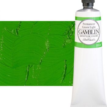 Gamblin Artist's Oil Color 150 ml Tube - Permanent Green Light