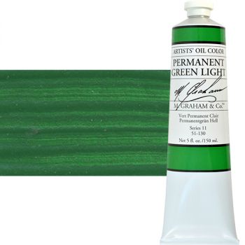 M. Graham Oil Color 5oz - Permanent Green Light