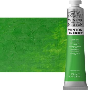 Winton Oil Color 200ml Tube - Permanent Green Light